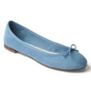 NEW Gap Cinch Hanover Blue Genuine Suede Classic Ballet Flats Size 7.5
